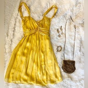 Arden B. 100% Silk Dress with Gold O Hardware Size M, L